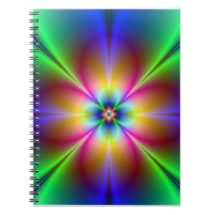 Colorful Neon Daisy Notizblock