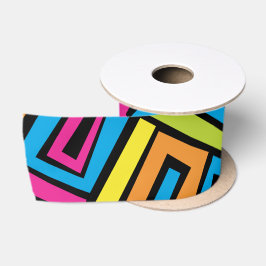 Colorful Neon Graffiti Street Art Pattern Satinband