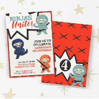 Colorful Ninja Karate Birthday