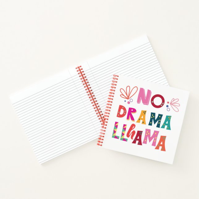 Colorful No Drama Llama Notizbuch (Innenseite)