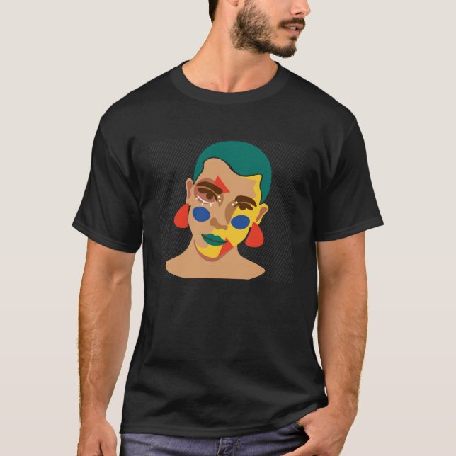 Colorful Non Binary Genderqueer LGBTQIA+ Pride T-Shirt (Vorderseite)