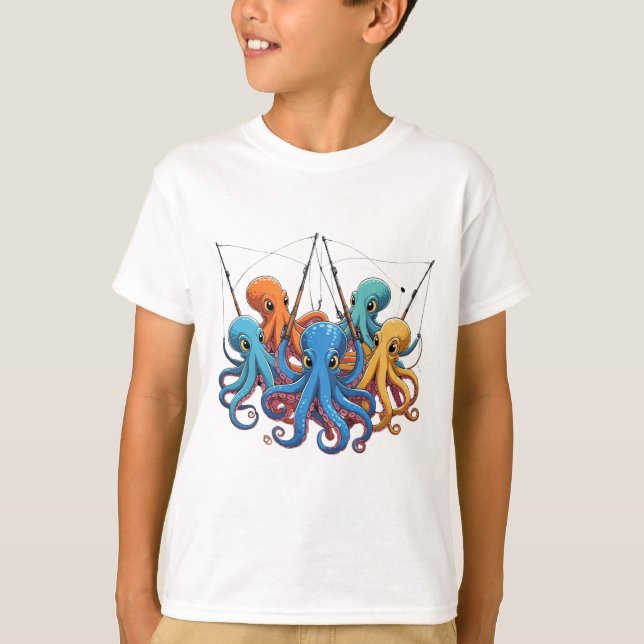Colorful Octopus Kids Tee (Vorderseite)