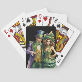 COLORFUL ORNATE MARDI GRAS COUPLE SPIELKARTEN