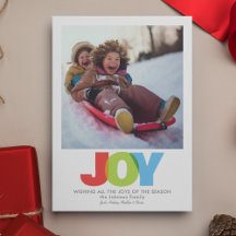 Colorful Overlapping JOY Christmas Wish Foto