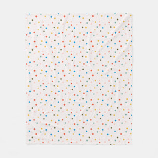 Colorful Painted Dots Fleecedecke