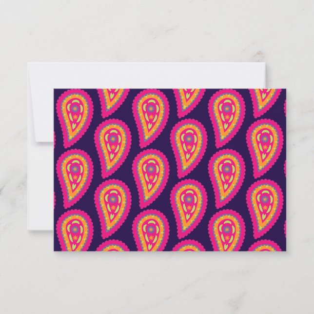 Colorful Paisley Dankeskarte (Vorderseite)