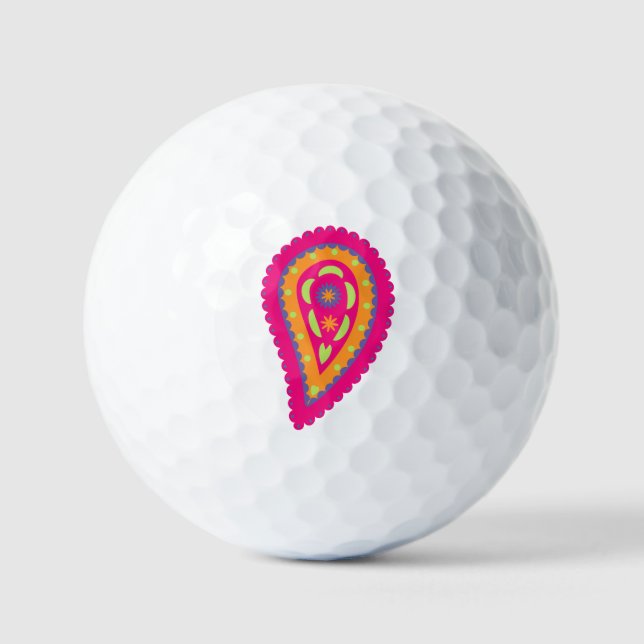 Colorful Paisley Golfball (Vorderseite)