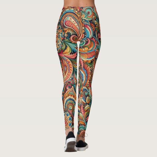 Colorful Paisley Leggings (Rückseite)