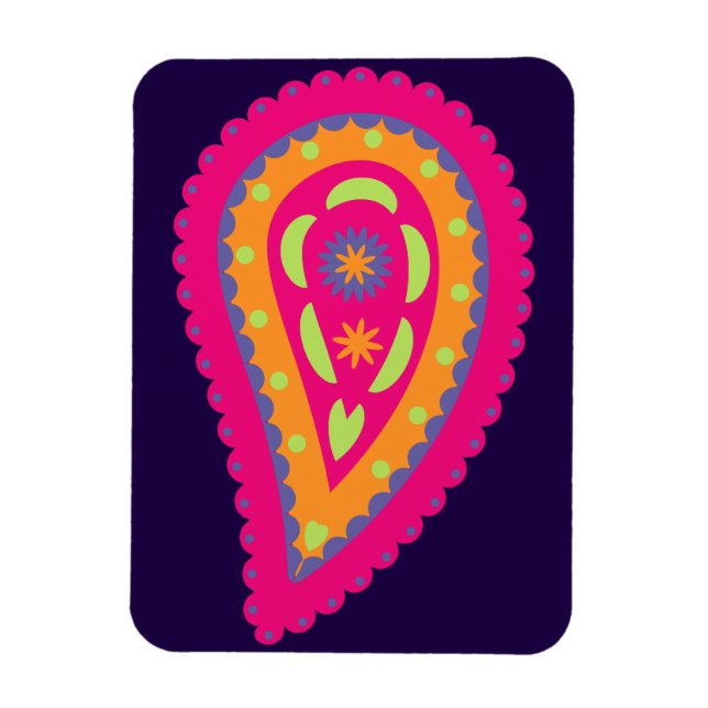 Colorful Paisley Magnet (Vertikal)