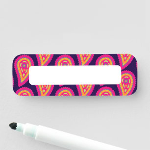 Colorful Paisley Namensschild