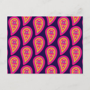 Colorful Paisley Postkarte