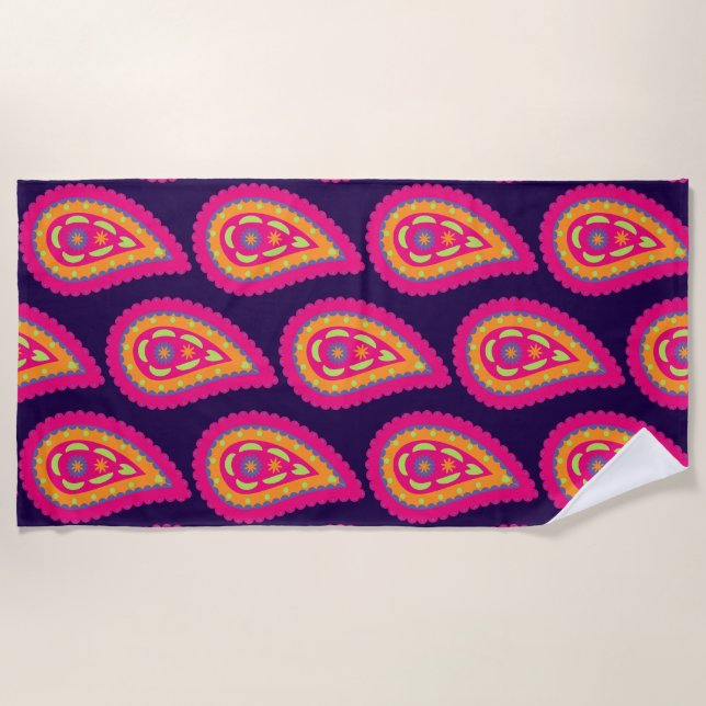 Colorful Paisley Strandtuch (Vorderseite)