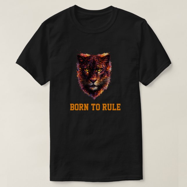 Colorful Panther Face Artistic T-Shirt (Design vorne)