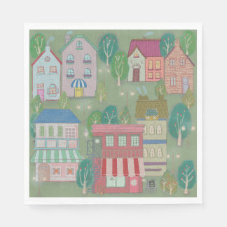 Colorful Party Paper Napkin — Mint Whisper Serviette