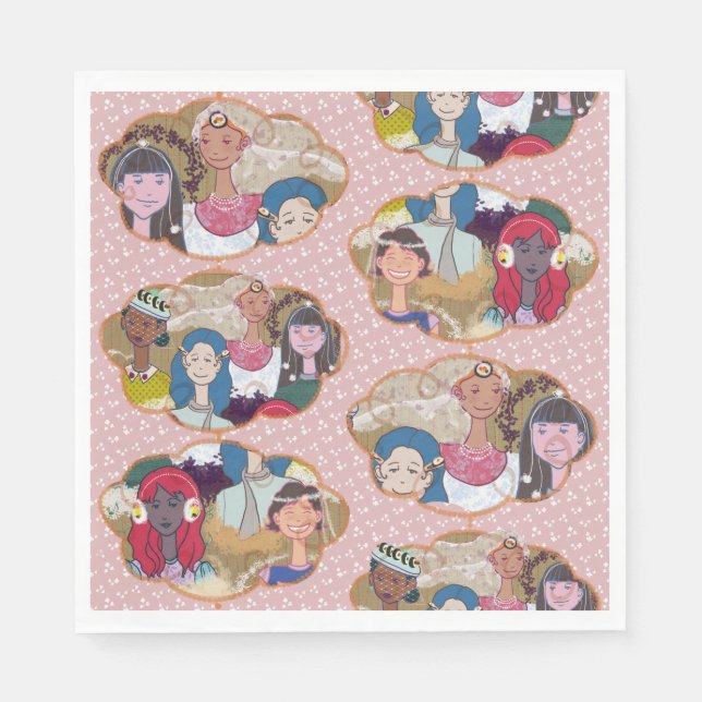 Colorful Party Paper Napkins Serviette (Vorderseite)