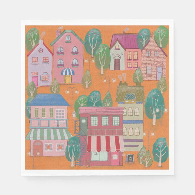 Colorful Party Paper Napkins  Serviette (Vorderseite)
