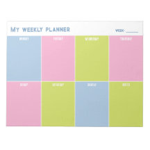 Colorful Pastel Custom Weekly Planner