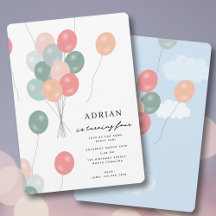 Colorful Pastel Party Balloons Birthday Party