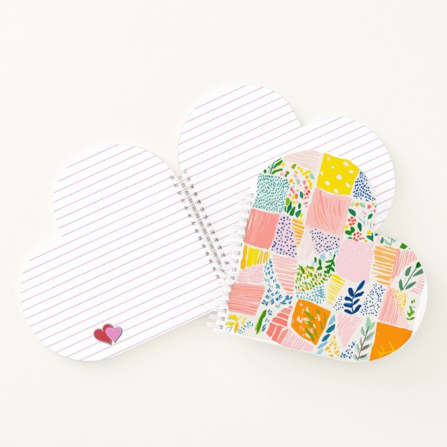 Colorful Pastel Patchwork Preppy Notizbuch (Innenseite)