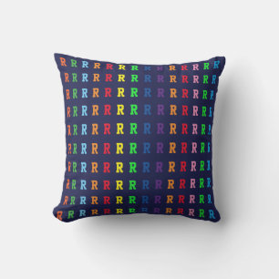 colorful pattern of name initial letters kissen