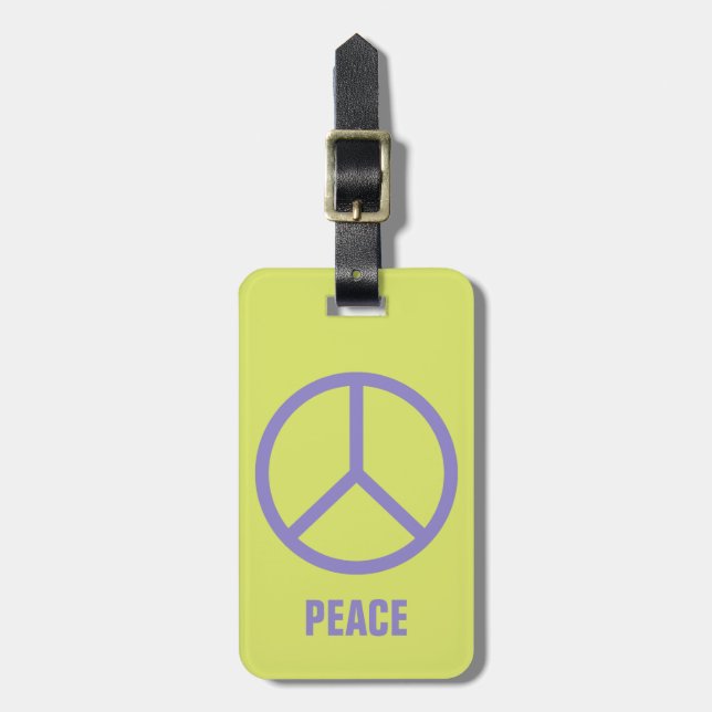 Colorful Peace Sign étiquette bagage personnalisée (Devant Vertical)