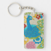 Colorful Peacock et Fleurs