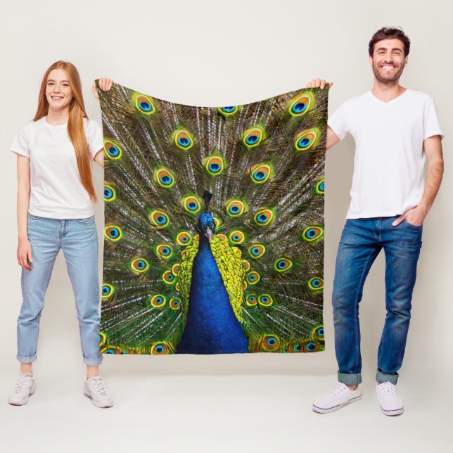 Colorful peacock fleecedecke (Beispiel)