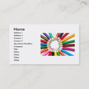 Colorful Pencies Business Card Visitenkarte