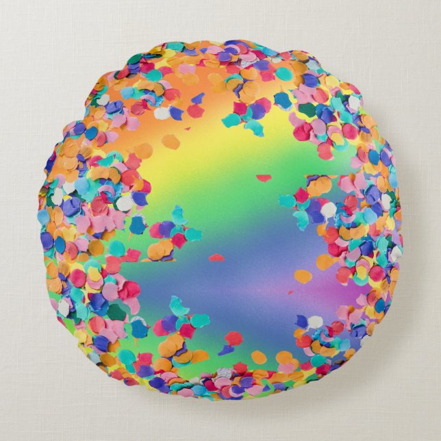 colorful personalize picture HP Laptop Skin Rundes Kissen (Vorderseite)