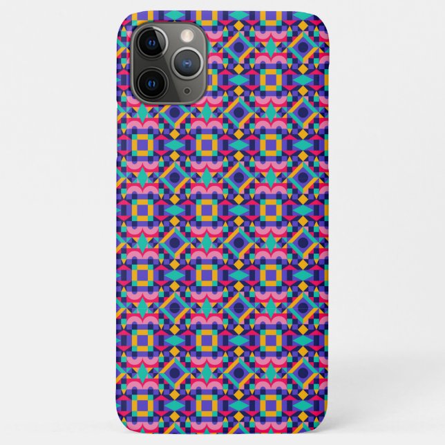 Colorful phone case featuring a vibrant geometric  (Rückseite)