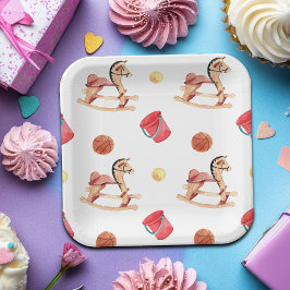 Colorful Playground Birthday Party Pappteller