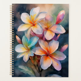 Colorful Plumeria Planner Planer