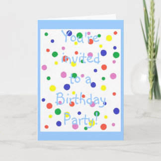 Colorful Polka Dots Geburtstagsparty Einladungskar Einladung