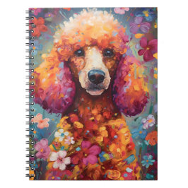 Colorful Poodle Notizblock