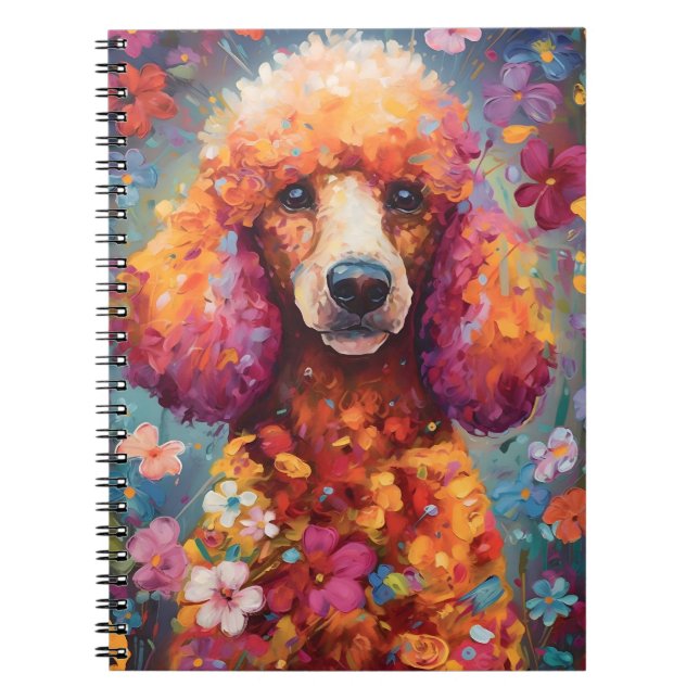 Colorful Poodle Notizblock (Vorderseite)