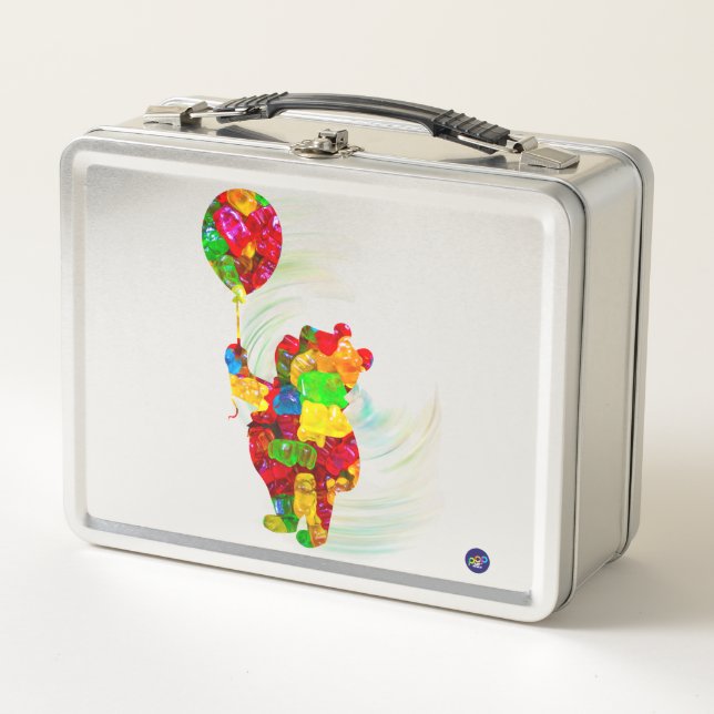 Colorful Pooh  Metall Brotdose (Vorderseite)