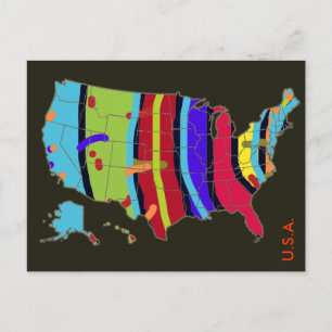 Colorful postcard from the USA Postkarte