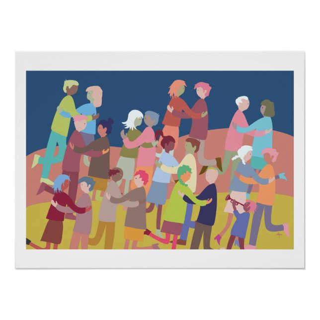 Colorful poster with dancing people (Vorderseite)