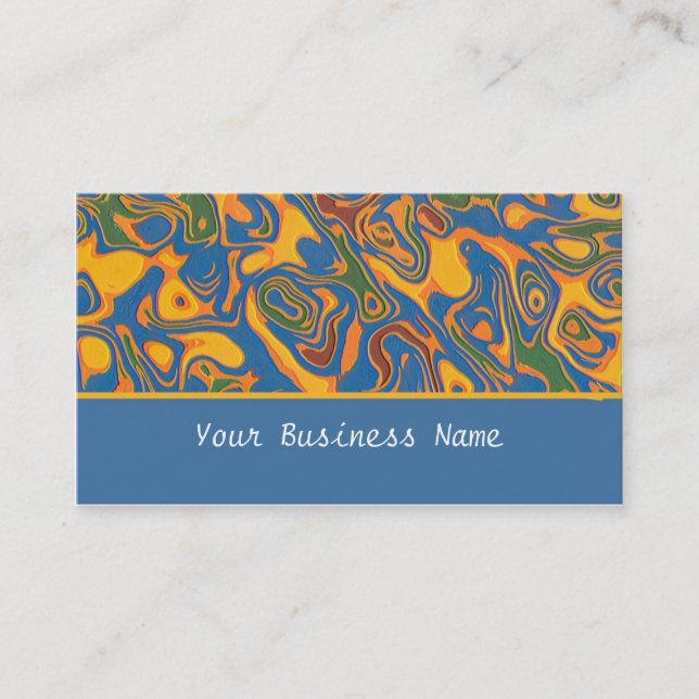 Colorful Psychedelic Business Card Visitenkarte (Vorderseite)