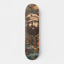 Colorful psychedelic Captain Nemo Skateboard