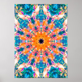 Colorful Psychedelic Dreamy Mandala Poster