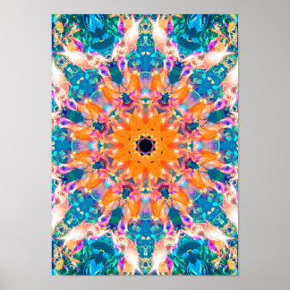 Colorful Psychedelic Dreamy Mandala Poster