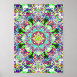 Colorful Psychedelic Dreamy Mandala Poster