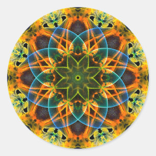 Colorful Psychedelic Dreamy Mandala Stickers