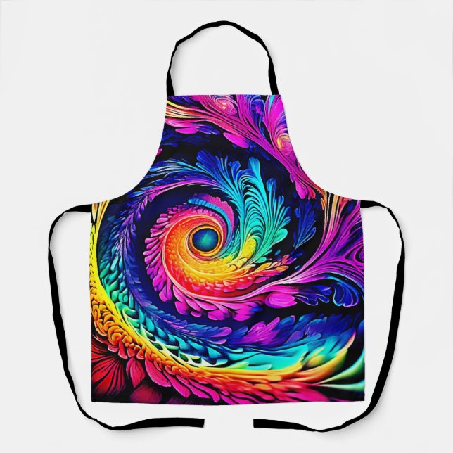 Colorful Psychedelic Spiral Art Schürze (Vorderseite)