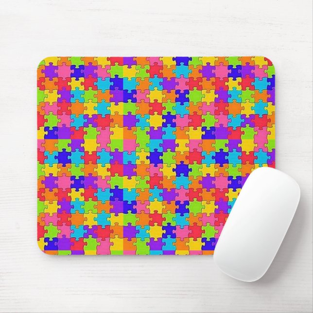 Colorful Puzzle Mouse Pad! Mousepad (Mit Mouse)