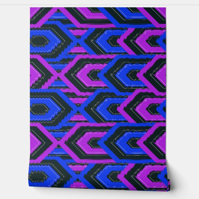 Colorful Quantum Geometric Pattern  Tapete (Abrollen)