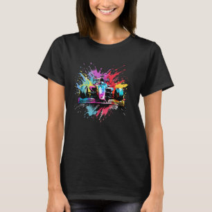 Colorful Racing Car Driver Splash Art Formel 1 T-Shirt