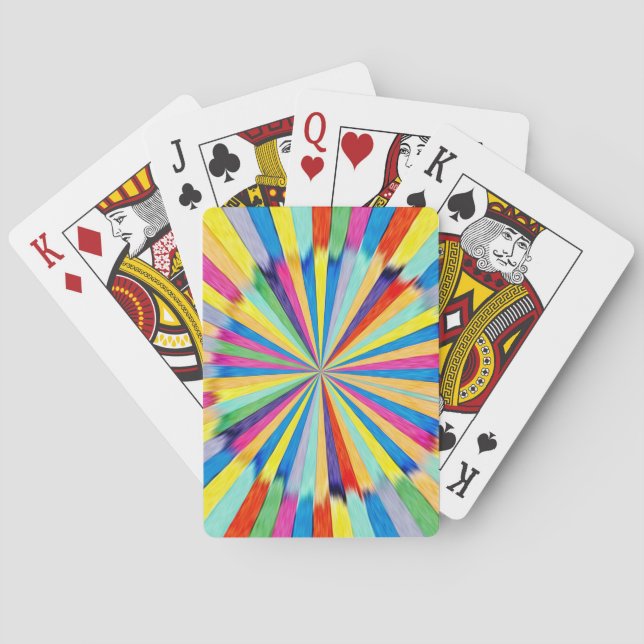 Colorful Radial Burst Spielkarten (Rückseite)