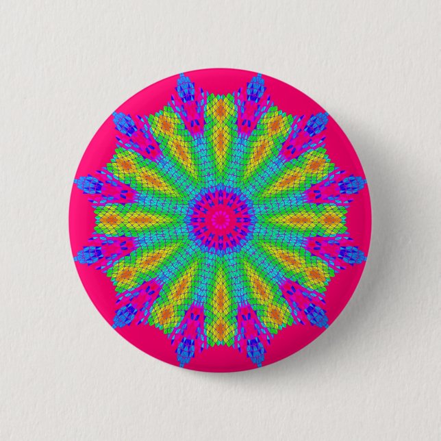 Colorful Radial Pattern: Button (Vorderseite)
